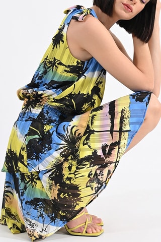 Robe asymétrique - Noir et jaune- Lili Sidonio