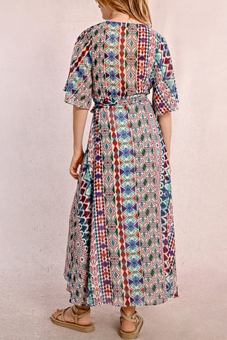Robe portefeuille - Blanc et bordeaux - Molly Bracken