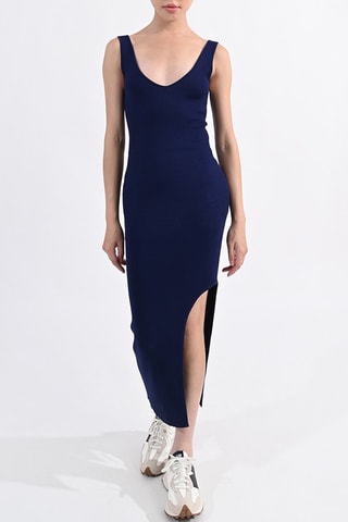 Robe fourreau - Bleu marine- Lili Sidonio