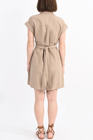 Robe chemise en lin - Kaki - Molly Bracken