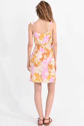 Robe midi - Moutarde et rose- Lili Sidonio
