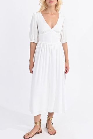 Robe midi - Blanc - Molly Bracken