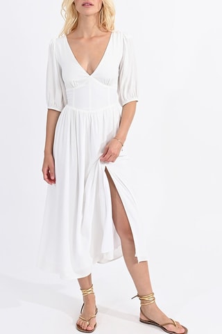 Robe midi - Blanc - Molly Bracken