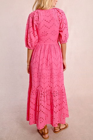 Robe longue en broderie anglaise - Rose - Molly Bracken