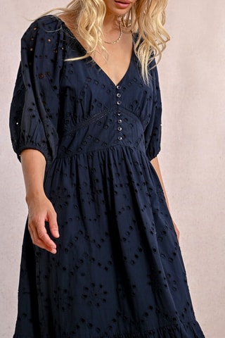 Vestido comprido - Azul-marinho