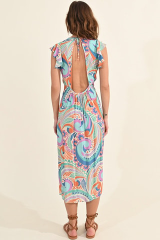 Robe chemise - Orange et vert d’eau - Molly Bracken