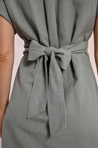 Robe chemise en lin - Kaki - Molly Bracken
