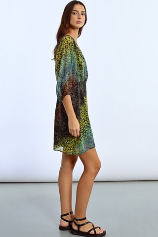 Robe droite - Noir et vert fluo - Molly Bracken
