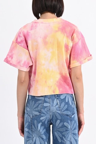 T-shirt tie and dye - Jaune et rose- Lili Sidonio