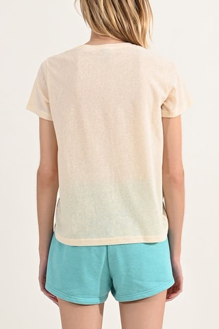 T-shirt - Ecru et vert clair- Lili Sidonio