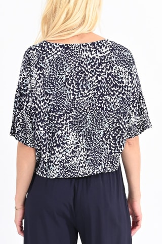Blouse nouée - Bleu nuit - Molly Bracken