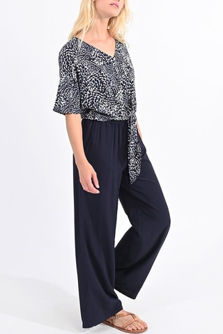 Blouse nouée - Bleu nuit - Molly Bracken