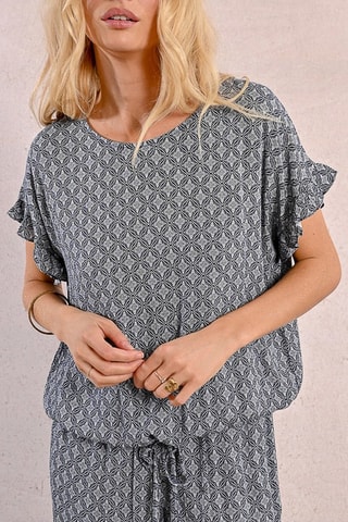 Blouse - Bleu marine et blanc