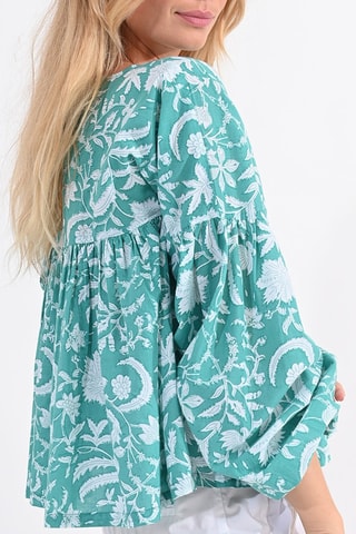 Blouse - Turquoise - Molly Bracken