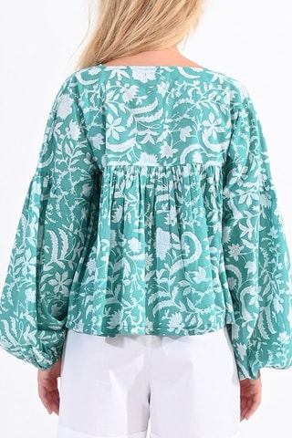 Blouse - Turquoise - Molly Bracken
