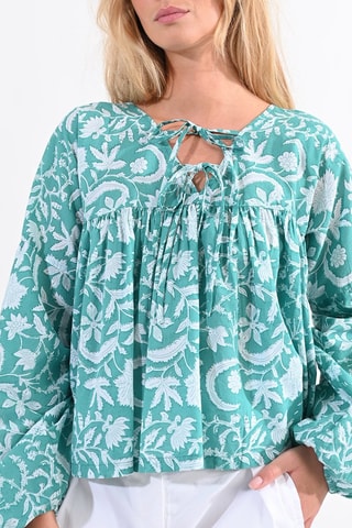 Blouse - Turquoise - Molly Bracken