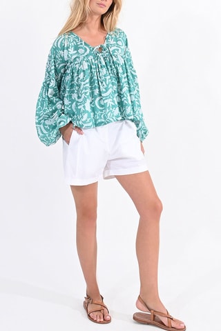 Blouse - Turquoise - Molly Bracken