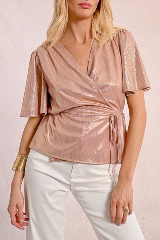 Blouse portefeuille - Rose clair - Molly Bracken