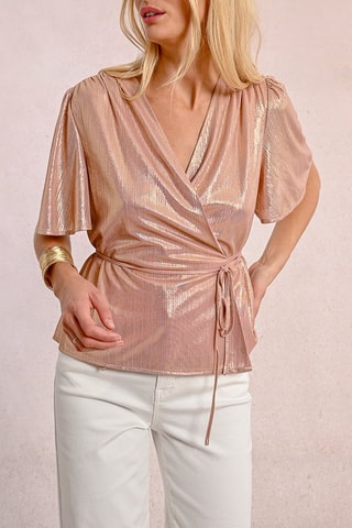 Blouse portefeuille - Rose clair - Molly Bracken