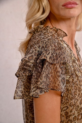 Blouse plissée - Beige - Molly Bracken