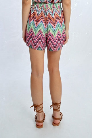 Short taille haute - Vert clair et rouge - Molly Bracken