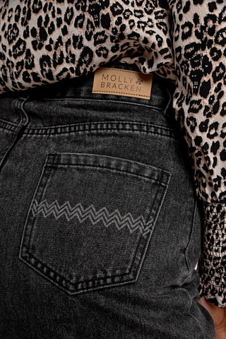 Short en jean taille haute - Noir - Molly Bracken