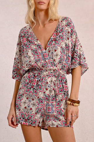 Combishort - Beige et bleu marine - Molly Bracken