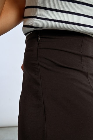 Jupe portefeuille taille haute - Noir