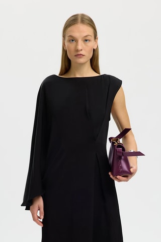 Bolso de piel - Violeta - Selected
