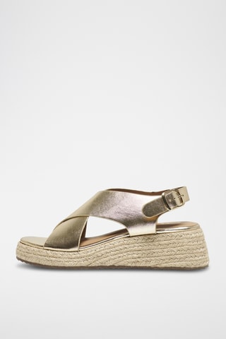 Sandalias de cuña - Dorado