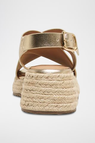 Sandalias de cuña - Dorado