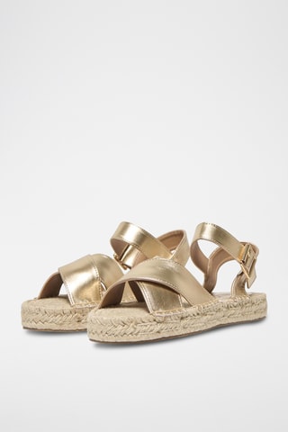 Sandalias con plataforma - Dorado