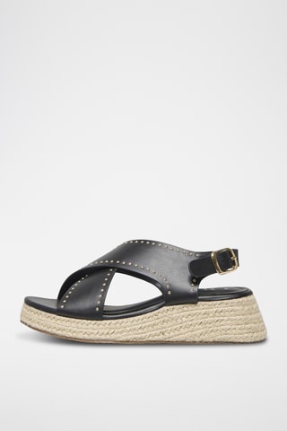Sandalias con plataforma - Negro