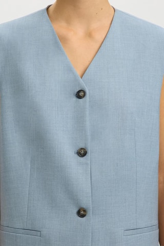 Chaleco largo - Azul claro - Selected