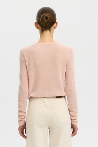 Cárdigan de lana y alpaca - Rosa - Selected
