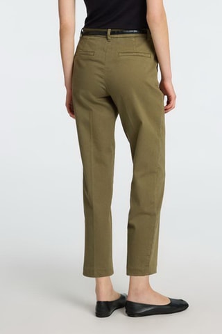 Pantalón de algodón orgánico - Caqui - Selected