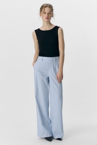 Pantalón wide leg - Azul claro - Selected