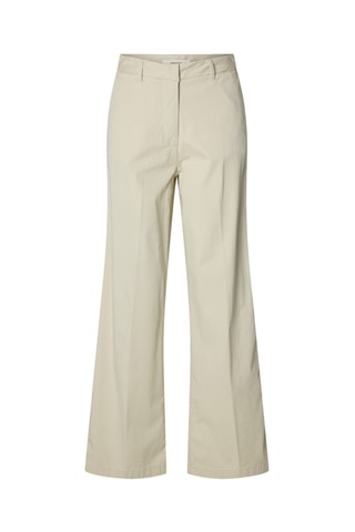 Pantalón de algodón orgánico - Beige - Selected