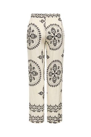 Pantalón regular fit - Blanco y negro