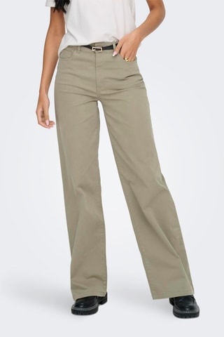 Pantalón wide leg de tiro alto - Verde claro