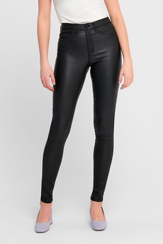 Treggings de tiro alto - Negro