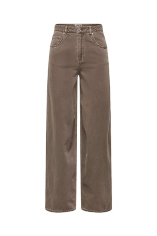 Pantalón barrel de tiro alto - Marrón