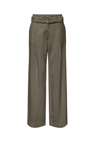 Pantalón wide leg de tiro alto - Gris oscuro