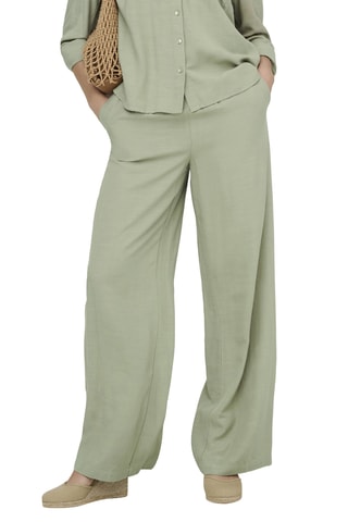 Pantalón wide leg - Gris