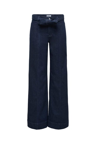 Vaquero wide leg de tiro alto - Azul oscuro