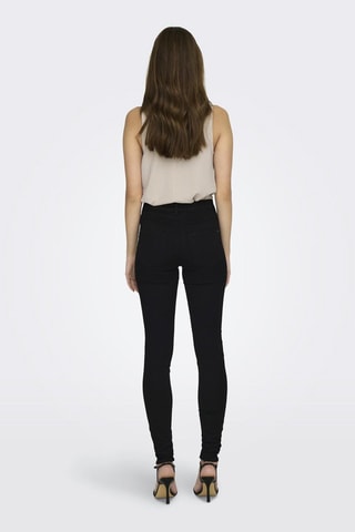 Vaquero skinny fit de tiro alto - Negro