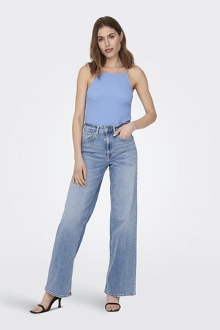 Vaquero wide leg de algodón orgánico - Azul