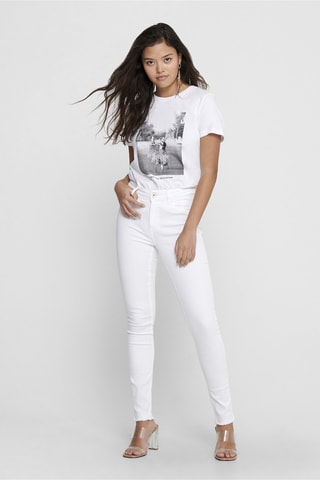 Vaquero slim fit de algodón orgánico - Blanco