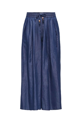 Vaquero wide leg de tiro alto - Azul oscuro