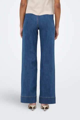 Vaquero wide leg de tiro alto - Azul